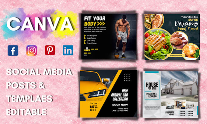 Do professionally design canva templates for your social media post by ...