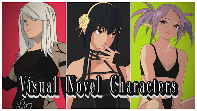 draw anime characters for your visual novel, manga projects