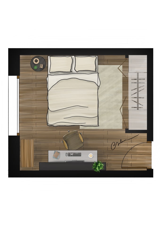 Draw interior design in procreate app by Dasint Fiverr