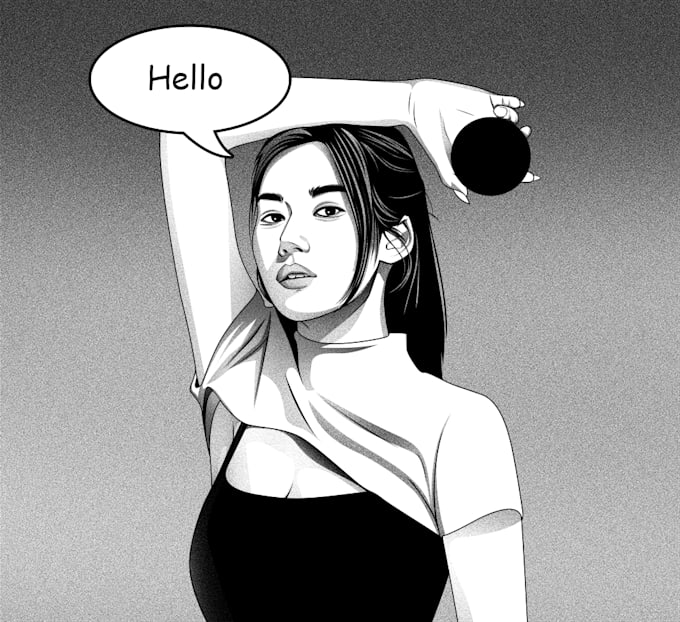 do manga style portrait from your photo