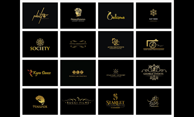 create a unique luxury logo design for your brand