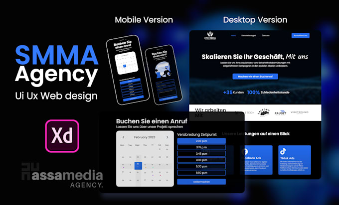 do modern startup saas website or mobile app UI UX design