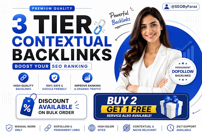 build 3 tier contextual backlinks for SEO ranking