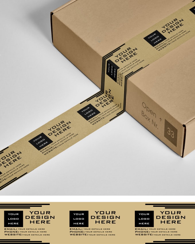 Emballages personnalisés (boîtes d'expédition, packaging, rubans