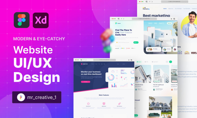 Design modern website ui ux, template, mockup in figma or xd by Mr ...