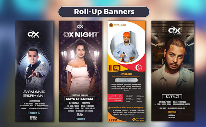 create unique flyer, brochure, banner, rollup banner