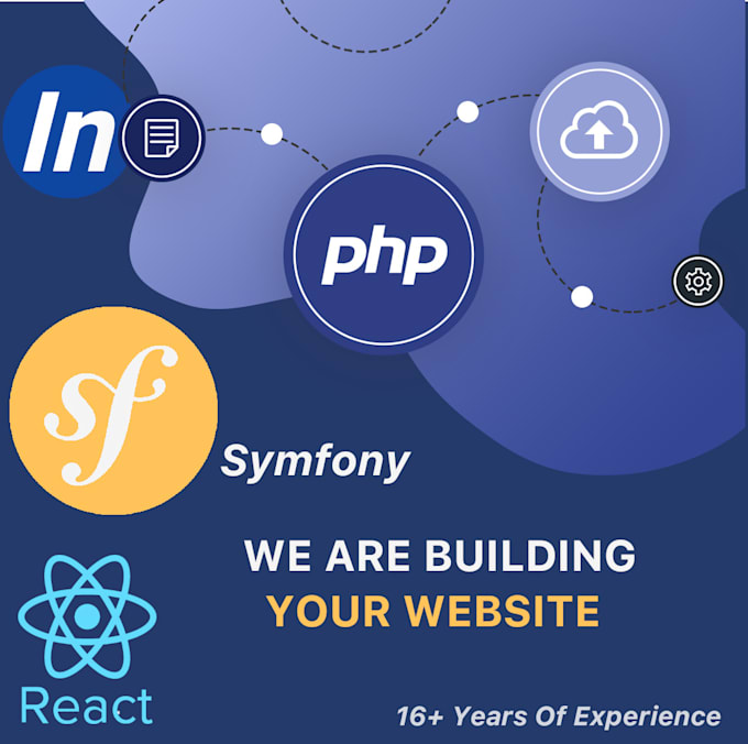 develop web applications using PHP, symfony, and react