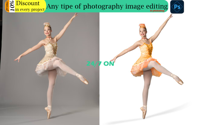 I will adobe photoshop editing expert clipping path service product backdrop change 24h