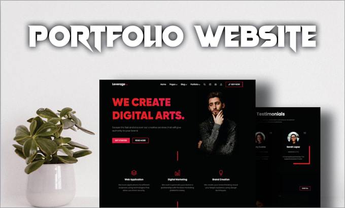 design and create professional portfolio website for you