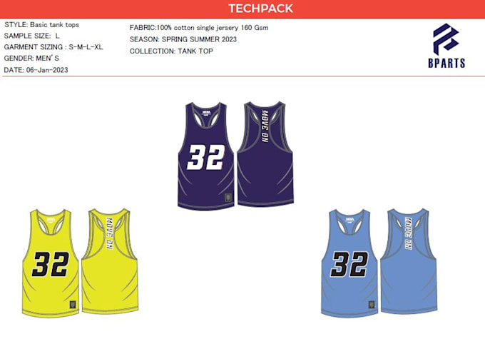 do tank top design for production