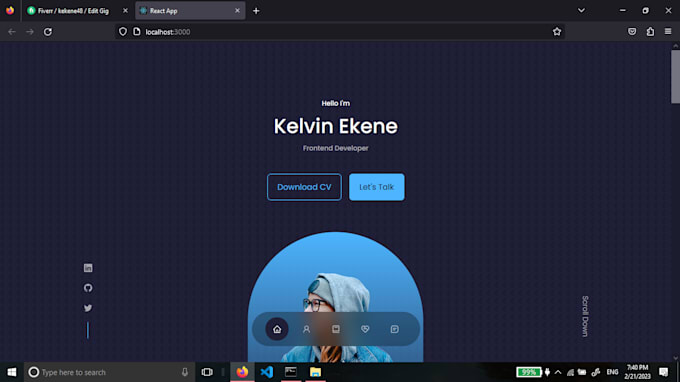 Be your front end web developer using react by Kekene48 | Fiverr