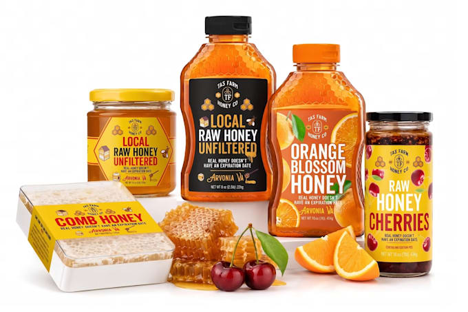 brand product label design or packaging design