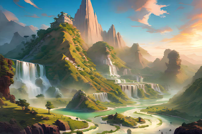 make stunning fantasy landscapes, fast