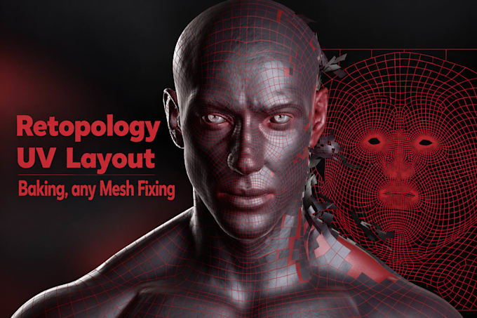 make professional 3d retopology and uv mapping