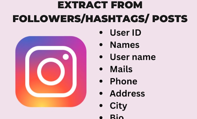 extract target niche leads from instagram pages hashtags