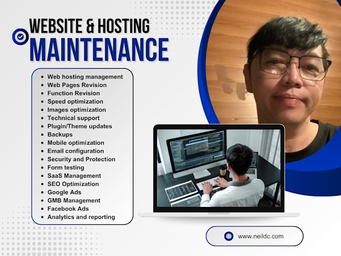 provide website and web hosting maintenance and technical support