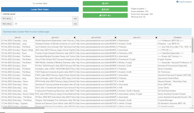 do web scraping for any websites