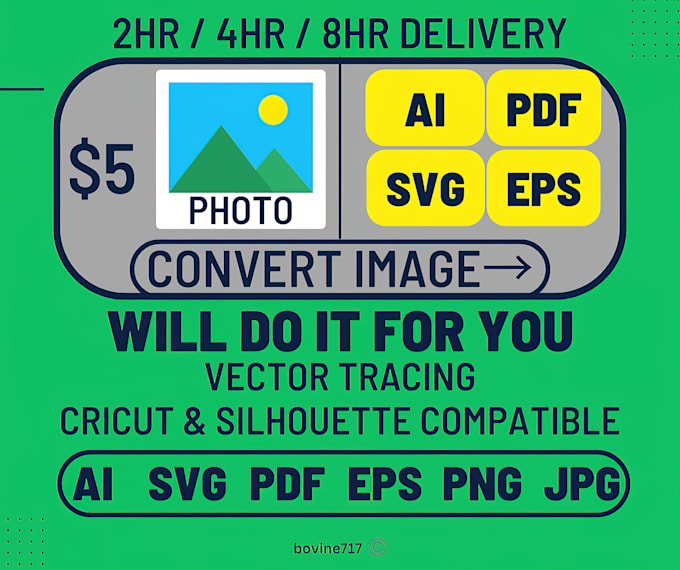 Convert jpg to svg by Bovine717 Fiverr