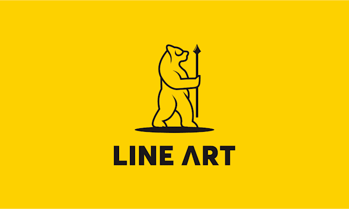 custom and timeless geometric line art logo design