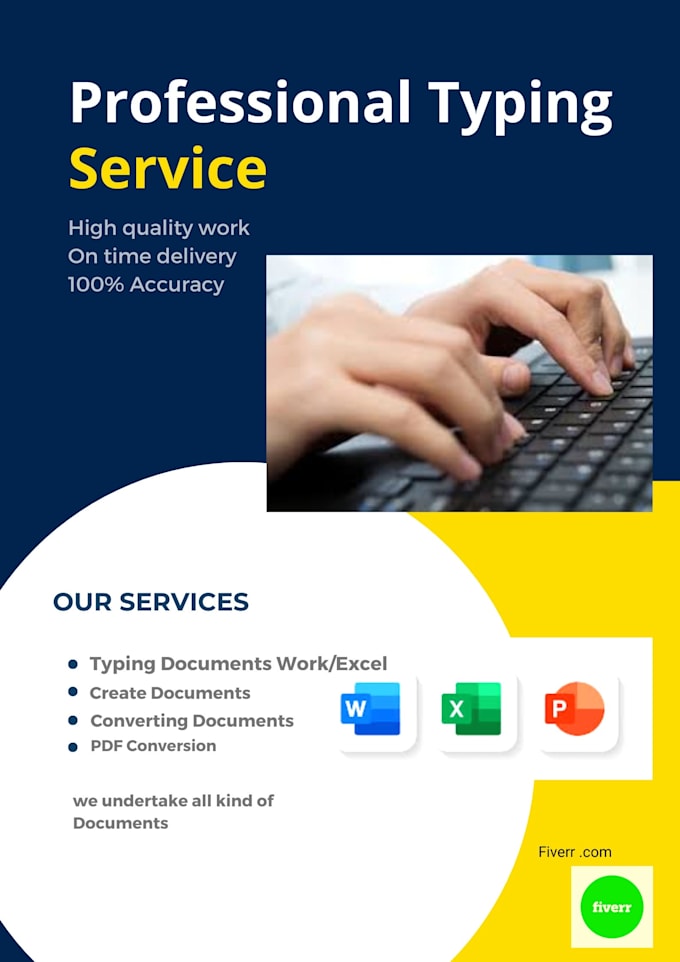 Do manual typing work convert pdf to word or excel by Athiya252 | Fiverr