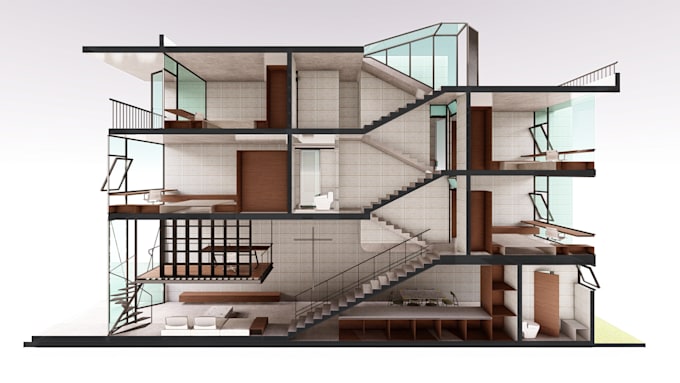 Do realistic 3d rendering of your interior, exterior project by ...