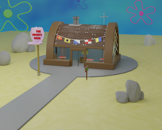 low poly blender 3d model