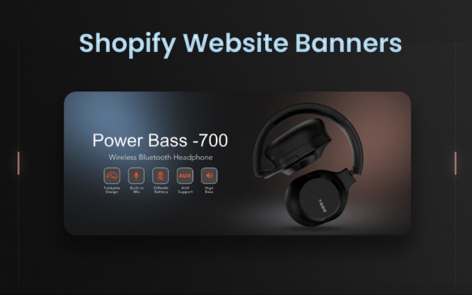 design shopify website banners, web banners, sliders