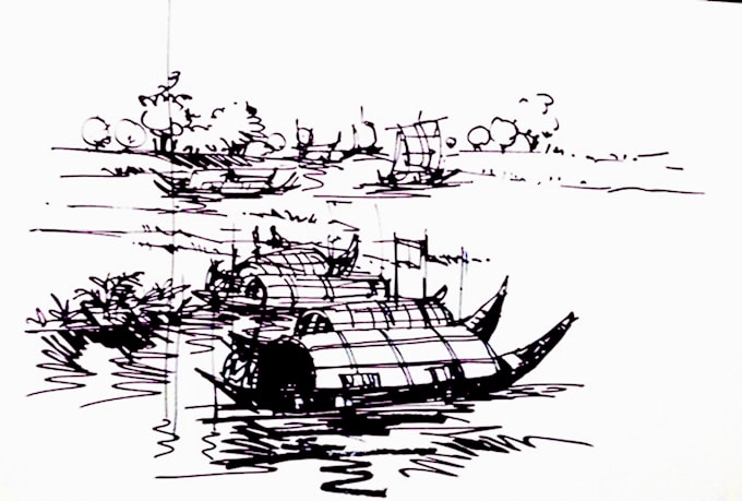 draw an amazing pen and ink illustration