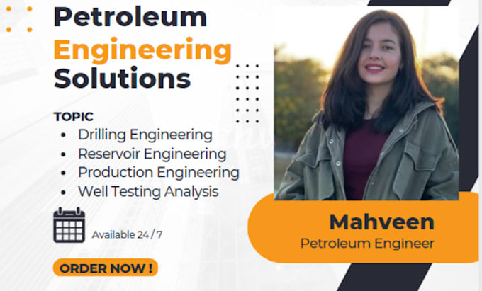 do petroleum engineering tasks and provide tutoring