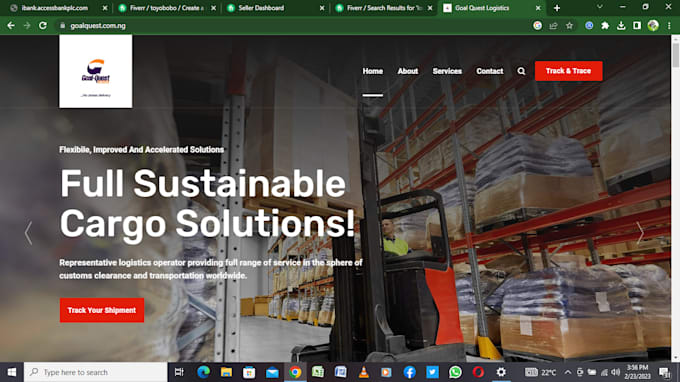 develop logistics website with tracking system