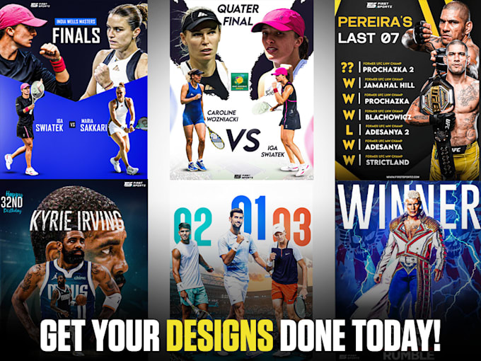 provide expert photoshop designs and sports graphics