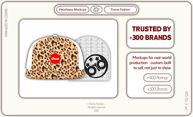 design custom streetwear mockups for caps beanies and other headwear