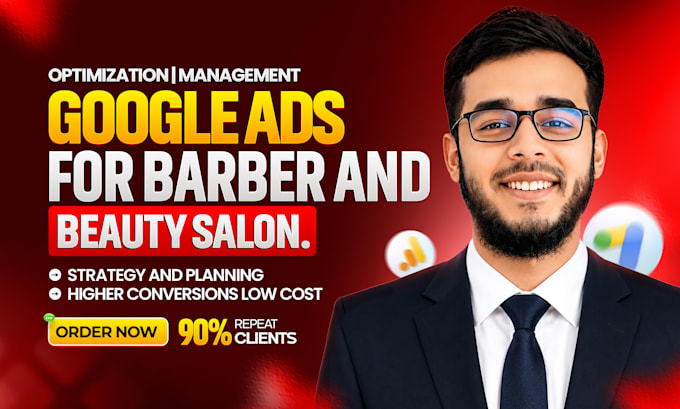 run google ads PPC campaign for barber shop and beauty salons