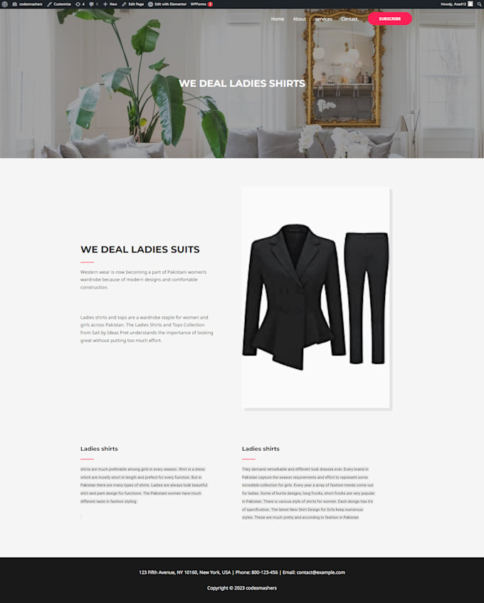 build responsive web site design wordpress, landing page