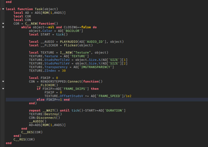 Write and or debug lua code by Milkbag104 | Fiverr