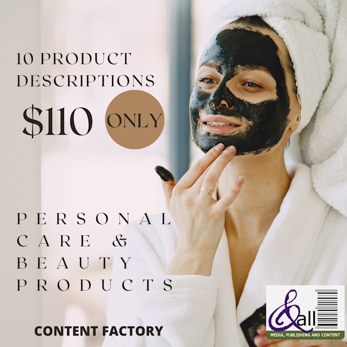Write 10 beauty and personal care product descriptions that sell by