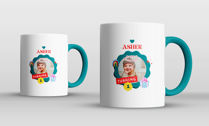 design a custom coffee mug or cup with images and typography