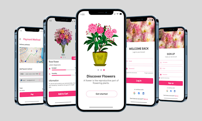 do unique and professional mobile app design in figma