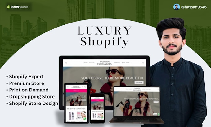 do luxury shopify print on demand premium store design and development
