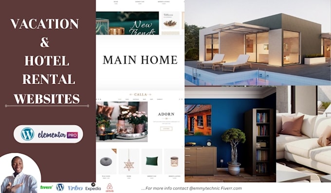 design vacation rental website ,hotel booking, property listing