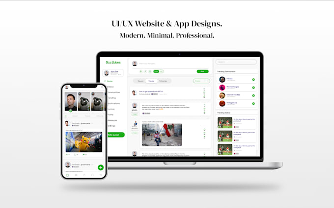 I will do modern UI UX design, website UI UX, mobile app UI design