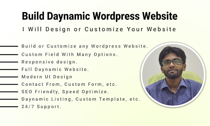 Build wordpress dynamic website by Mhaasaan Fiverr