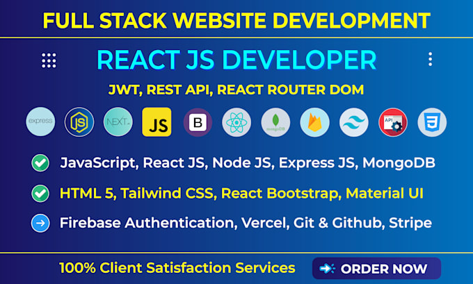 Build react js mern stack web development frontend and backend by Mamun ...