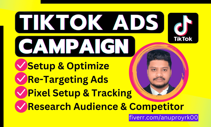 Hot Review! I will run and optimize shopify tik tok ads, tiktok advertising, tik tok ads campaign