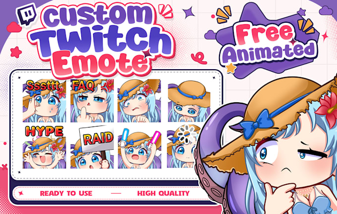 create custom twitch emotes sub badges or sticker for discord youtube kick