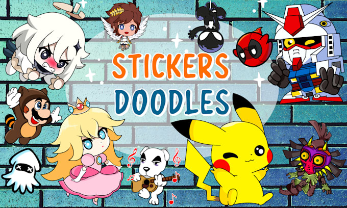 make cute kawaii stickers, illustrations and doodles