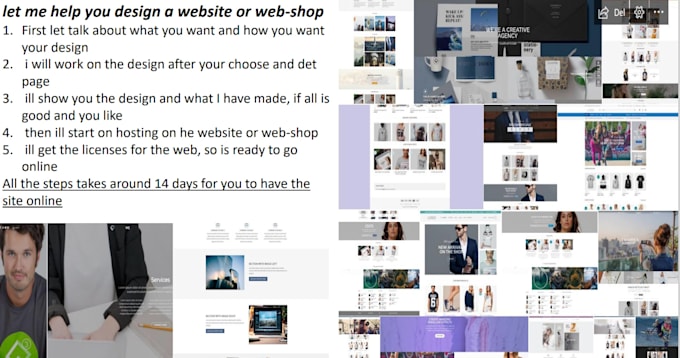hosted and designed website