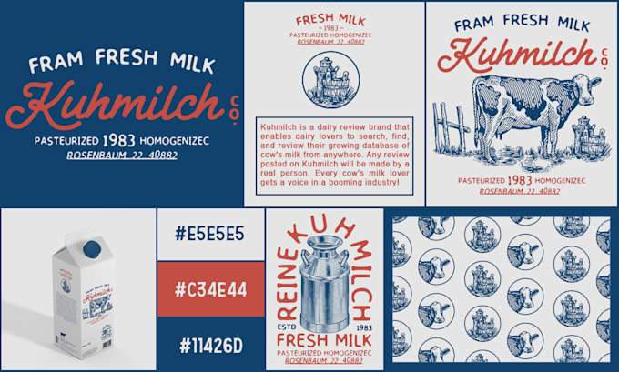 design unique vintage logo and brand style guide