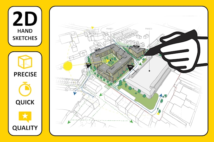draw hand sketch illustration and diagram