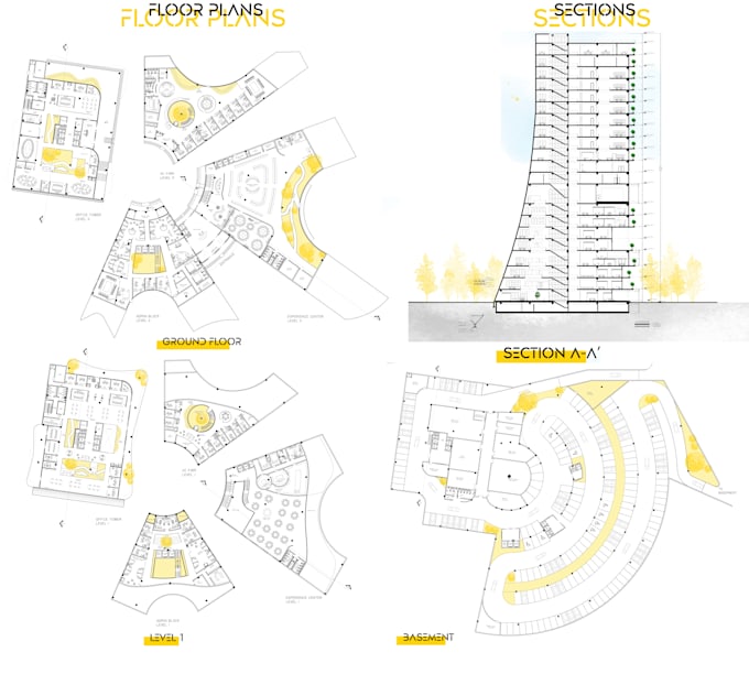 create architectural 2d floor plans, drawings and layouts